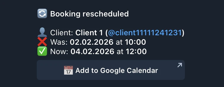Reschedule
