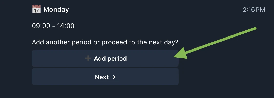 Add period 1