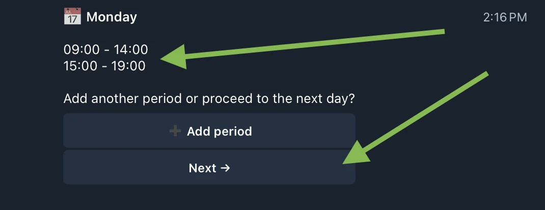 Next day